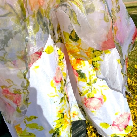 CITY STUDIO BRAT GIRL SUMMER FLORAL HIGH LOW CHIFFON MAXI SKIRT Size 7 E… - Picture 5 of 12